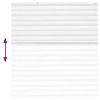 Fenster Jalousie mit Vorhängen Sonstiges Weiß 80 x 130 cm Aluminium