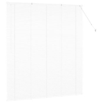 Fenster Jalousie mit Vorhängen Sonstiges Weiß 80 x 130 cm Aluminium