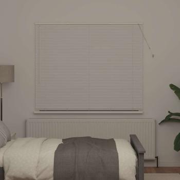 Fenster Jalousie mit Vorhängen Sonstiges Weiß 160 x 175 cm Aluminium