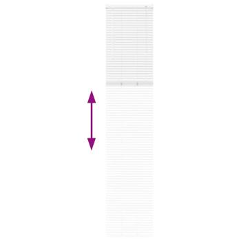 Fenster Jalousie mit Vorhängen Sonstiges Weiß 40 x 220 cm Aluminium