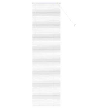 Fenster Jalousie mit Vorhängen Sonstiges Weiß 80 x 130 cm Aluminium