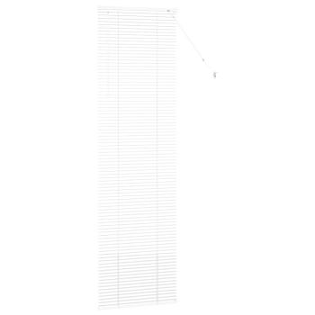 Fenster Jalousie mit Vorhängen Sonstiges Weiß 80 x 130 cm Aluminium