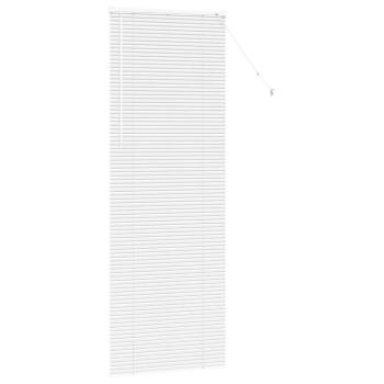Fenster Jalousie mit Vorhängen Sonstiges Weiß 80 x 130 cm Aluminium