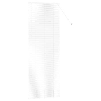 Fenster Jalousie mit Vorhängen Sonstiges Weiß 80 x 220 cm Aluminium