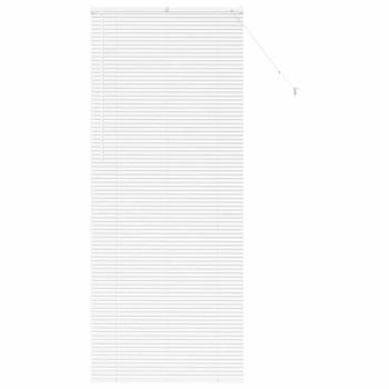 Fenster Jalousie mit Vorhängen Sonstiges Weiß 80 x 130 cm Aluminium