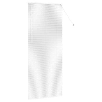 Fenster Jalousie mit Vorhängen Sonstiges Weiß 80 x 130 cm Aluminium