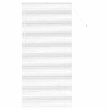 Fenster Jalousie mit Vorhängen Sonstiges Weiß 100 x 220 cm Aluminium
