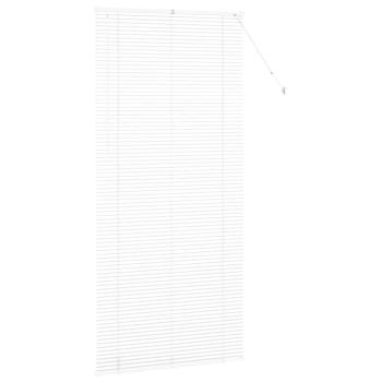 Fenster Jalousie mit Vorhängen Sonstiges Weiß 100 x 220 cm Aluminium
