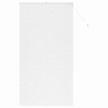 Fenster Jalousie mit Vorhängen Sonstiges Weiß 110 x 220 cm Aluminium