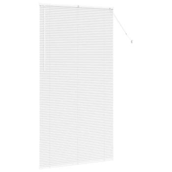 Fenster Jalousie mit Vorhängen Sonstiges Weiß 110 x 220 cm Aluminium