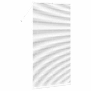 Fenster Jalousie mit Vorhängen Sonstiges Weiß 110 x 220 cm Aluminium