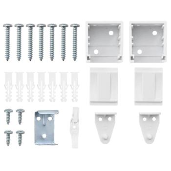 Fenster Jalousie mit Vorhängen Sonstiges Weiß 110 x 220 cm Aluminium