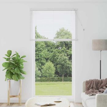 ARDEBO.de - Fenster Jalousie mit Vorhängen Sonstiges Weiß 120 x 220 cm Aluminium
