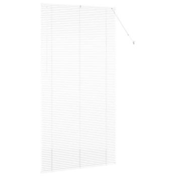Fenster Jalousie mit Vorhängen Sonstiges Weiß 120 x 220 cm Aluminium