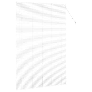 Fenster Jalousie mit Vorhängen Sonstiges Weiß 150 x 220 cm Aluminium