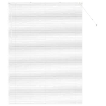 Fenster Jalousie mit Vorhängen Sonstiges Weiß 155 x 220 cm Aluminium