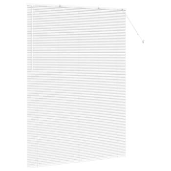 Fenster Jalousie mit Vorhängen Sonstiges Weiß 155 x 220 cm Aluminium