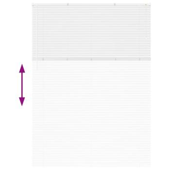 Fenster Jalousie mit Vorhängen Sonstiges Weiß 160 x 220 cm Aluminium