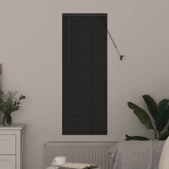 Fenster Jalousie mit Vorhängen Sonstiges Dunkelgrau 80 x 130 cm Aluminium