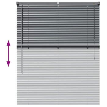 Fenster Jalousie Dunkelgrau 105 x 130 cm Aluminium