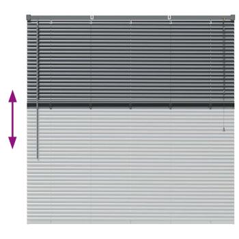 Fenster Jalousie Dunkelgrau 130 x 130 cm Aluminium