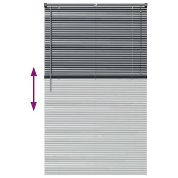 Fenster Jalousie Dunkelgrau 100 x 175 cm Aluminium