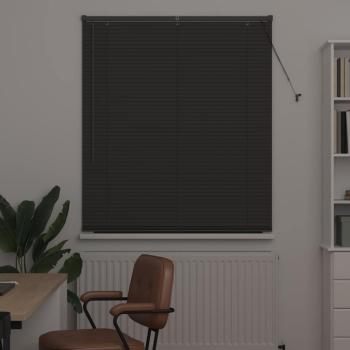 Fenster Jalousie mit Vorhängen Sonstiges Dunkelgrau 80 x 130 cm Aluminium