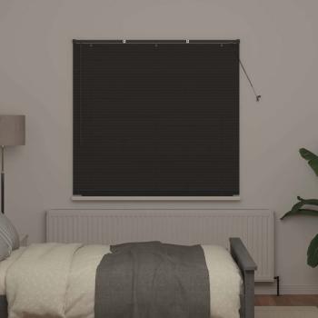Fenster Jalousie mit Vorhängen Sonstiges Dunkelgrau 80 x 130 cm Aluminium
