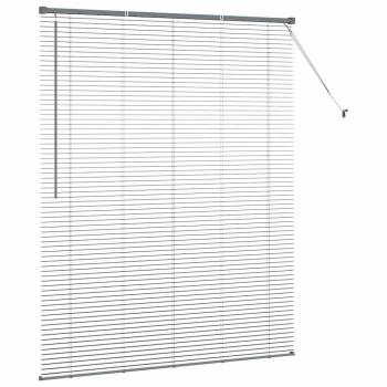 Fenster Jalousie mit Vorhängen Sonstiges Dunkelgrau 80 x 130 cm Aluminium