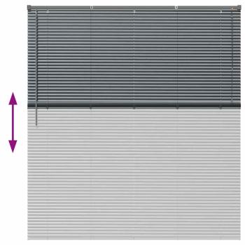 Fenster Jalousie Dunkelgrau 160 x 175 cm Aluminium