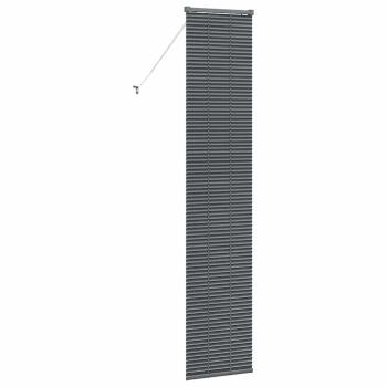 Fenster Jalousie mit Vorhängen Sonstiges Dunkelgrau 40 x 220 cm Aluminium