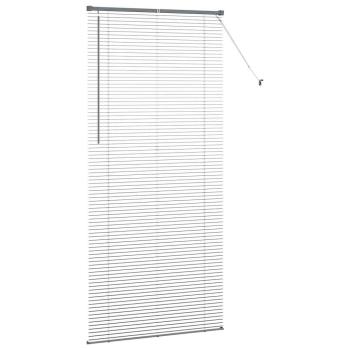 Fenster Jalousie mit Vorhängen Sonstiges Dunkelgrau 80 x 130 cm Aluminium