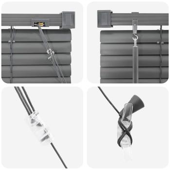 Fenster Jalousie Dunkelgrau 110 x 220 cm Aluminium