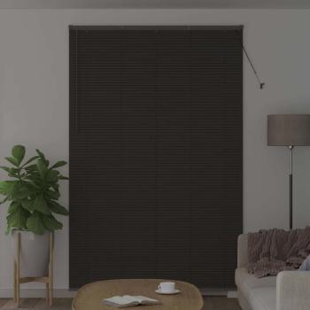 Fenster Jalousie mit Vorhängen Sonstiges Dunkelgrau 80 x 130 cm Aluminium
