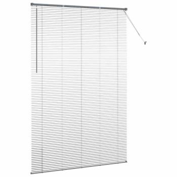 Fenster Jalousie mit Vorhängen Sonstiges Dunkelgrau 80 x 130 cm Aluminium