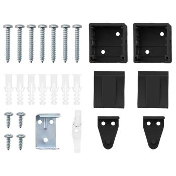 Fenster Jalousie mit Vorhängen Sonstiges Schwarz 80 x 130 cm Aluminium