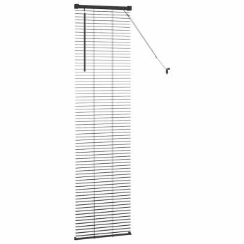 Fenster Jalousie mit Vorhängen Sonstiges Schwarz 80 x 130 cm Aluminium
