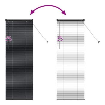 Fenster Jalousie mit Vorhängen Sonstiges Schwarz 80 x 130 cm Aluminium