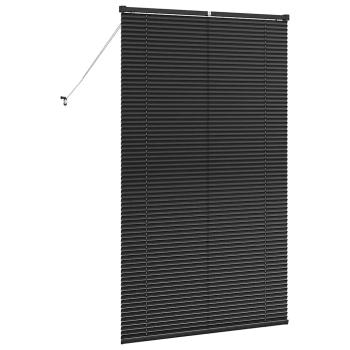 Fenster Jalousie mit Vorhängen Sonstiges Schwarz 100 x 175 cm Aluminium