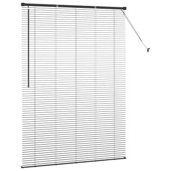 Fenster Jalousie mit Vorhängen Sonstiges Schwarz 125 x 175 cm Aluminium
