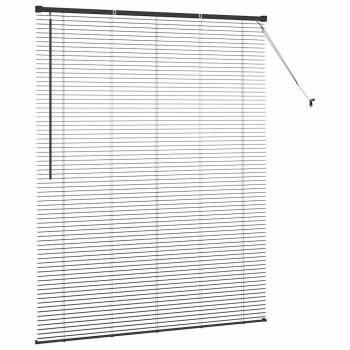 Fenster Jalousie mit Vorhängen Sonstiges Schwarz 80 x 130 cm Aluminium