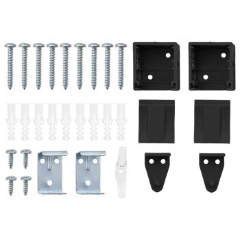 Fenster Jalousie mit Vorhängen Sonstiges Schwarz 160 x 175 cm Aluminium