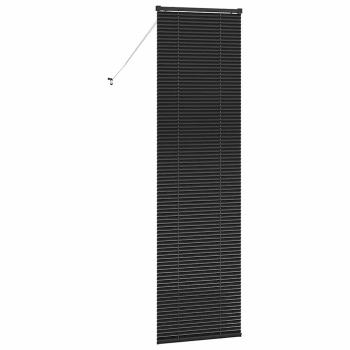 Fenster Jalousie mit Vorhängen Sonstiges Schwarz 60 x 220 cm Aluminium