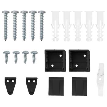 Fenster Jalousie mit Vorhängen Sonstiges Schwarz 60 x 220 cm Aluminium