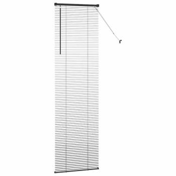 Fenster Jalousie mit Vorhängen Sonstiges Schwarz 80 x 130 cm Aluminium