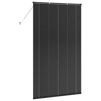 Fenster Jalousie mit Vorhängen Sonstiges Schwarz 135 x 220 cm Aluminium