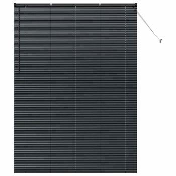 Fenster Jalousie mit Vorhängen Sonstiges Schwarz 160 x 220 cm Aluminium