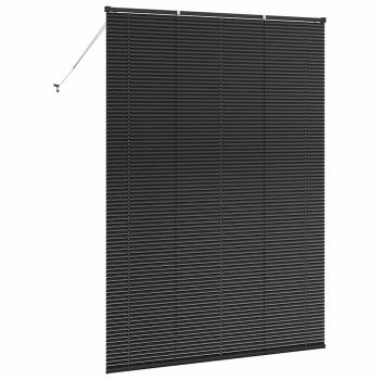 Fenster Jalousie mit Vorhängen Sonstiges Schwarz 160 x 220 cm Aluminium