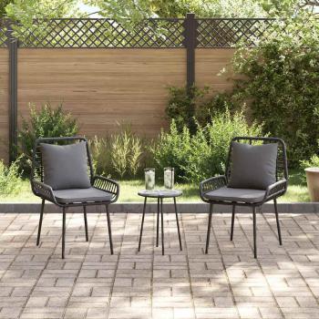 Garten Essgruppe 3 pcs Schwarz, Anthrazit 35 x 35 x 45 cm