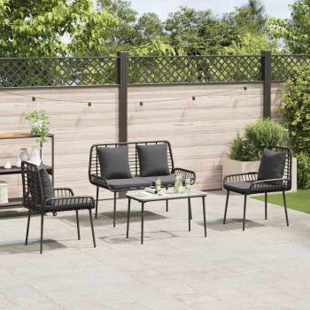 Garten Essgruppe 3 pcs Schwarz, Anthrazit 109 x 63 x 83 cm